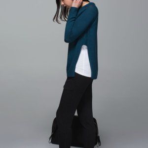 Lululemon Yin to You Merino Wool Crew Neck Side Slit Sweater
